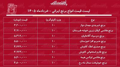  لیست قیمت انواع برنج ایرانی ۹ خرداد ۱۴۰۵ / برنج ایرانی درجه یک کیلویی چند شد؟ + جدول