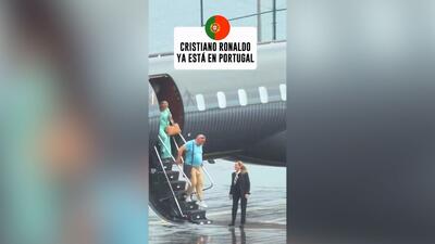  کریستیانو رونالدو با هواپیمای شخصی وارد محل تمرین پرتغال شد