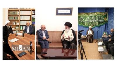 دیدار رئیس دفتر رئیس جمهور با حضرات آیات فاضل، یثربی و فقیهی